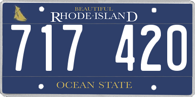 RI license plate 717420
