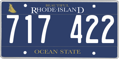 RI license plate 717422