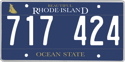 RI license plate 717424