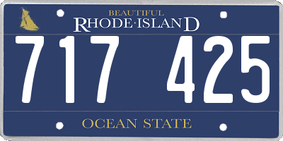 RI license plate 717425