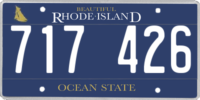 RI license plate 717426