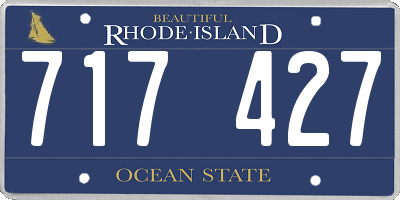 RI license plate 717427