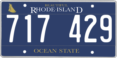 RI license plate 717429