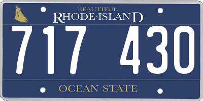 RI license plate 717430
