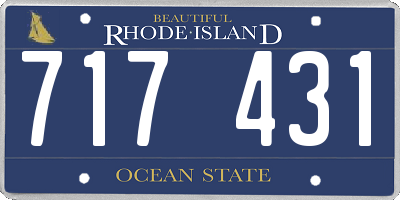 RI license plate 717431