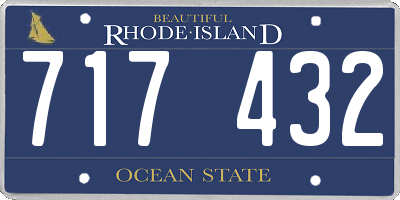 RI license plate 717432