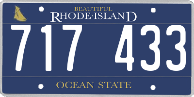 RI license plate 717433