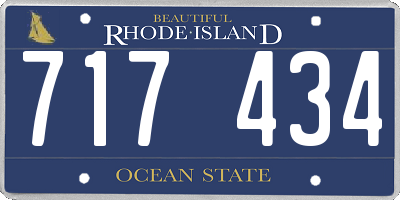 RI license plate 717434