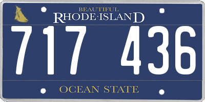 RI license plate 717436
