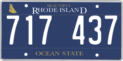 RI license plate 717437