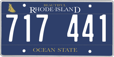 RI license plate 717441