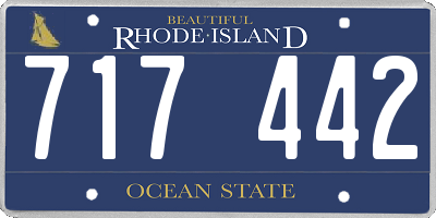 RI license plate 717442