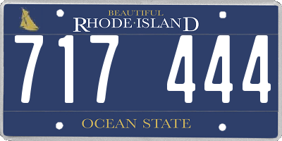 RI license plate 717444