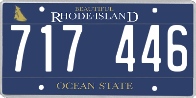 RI license plate 717446