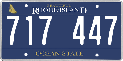 RI license plate 717447