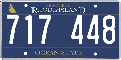 RI license plate 717448