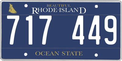 RI license plate 717449