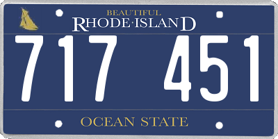 RI license plate 717451