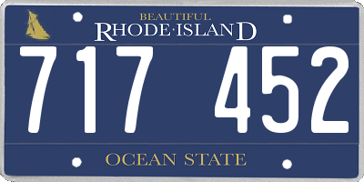RI license plate 717452