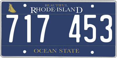 RI license plate 717453
