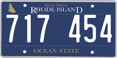 RI license plate 717454