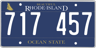 RI license plate 717457