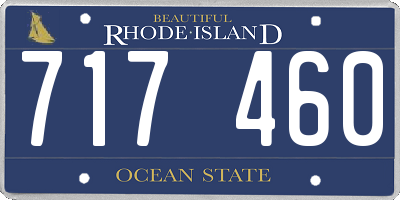 RI license plate 717460