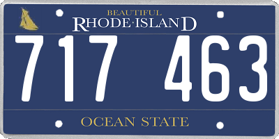 RI license plate 717463