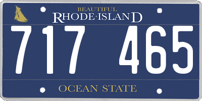 RI license plate 717465