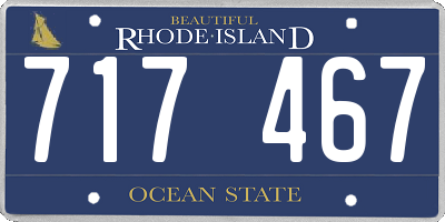RI license plate 717467