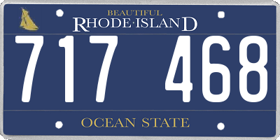 RI license plate 717468