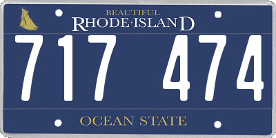 RI license plate 717474