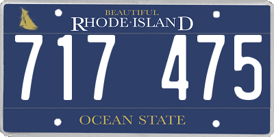 RI license plate 717475