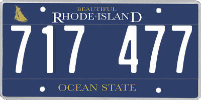 RI license plate 717477