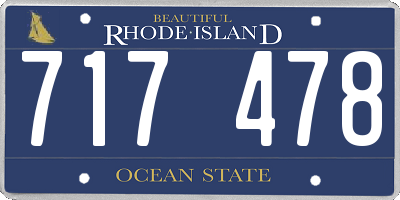 RI license plate 717478