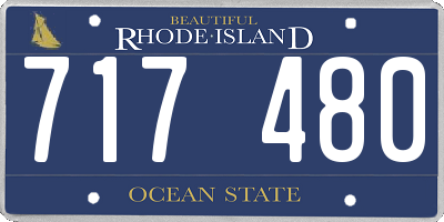 RI license plate 717480