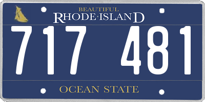 RI license plate 717481