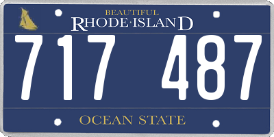 RI license plate 717487