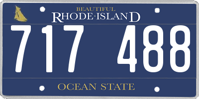 RI license plate 717488