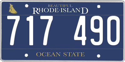 RI license plate 717490