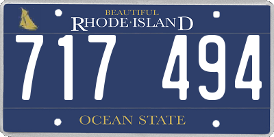 RI license plate 717494