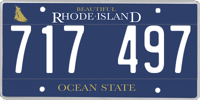 RI license plate 717497
