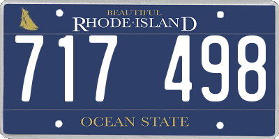 RI license plate 717498