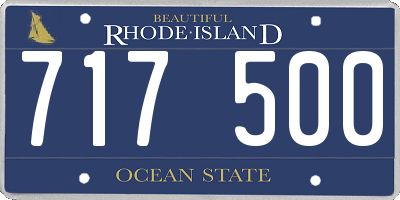 RI license plate 717500
