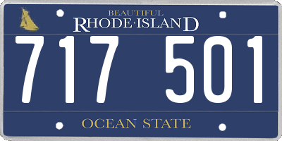 RI license plate 717501