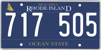 RI license plate 717505