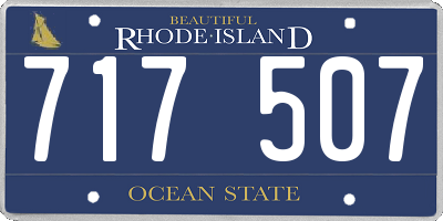 RI license plate 717507