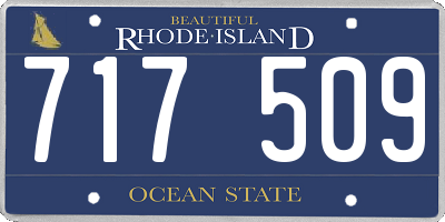RI license plate 717509
