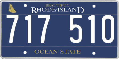 RI license plate 717510