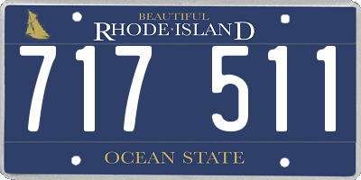 RI license plate 717511